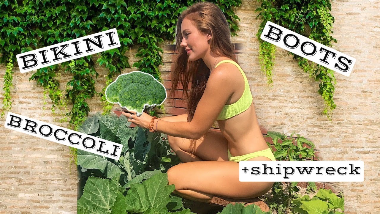 BROCCOLI, BIKINI + COWBOY BOOTS.. + EXPLORING SHIPWRECK ON BEACH