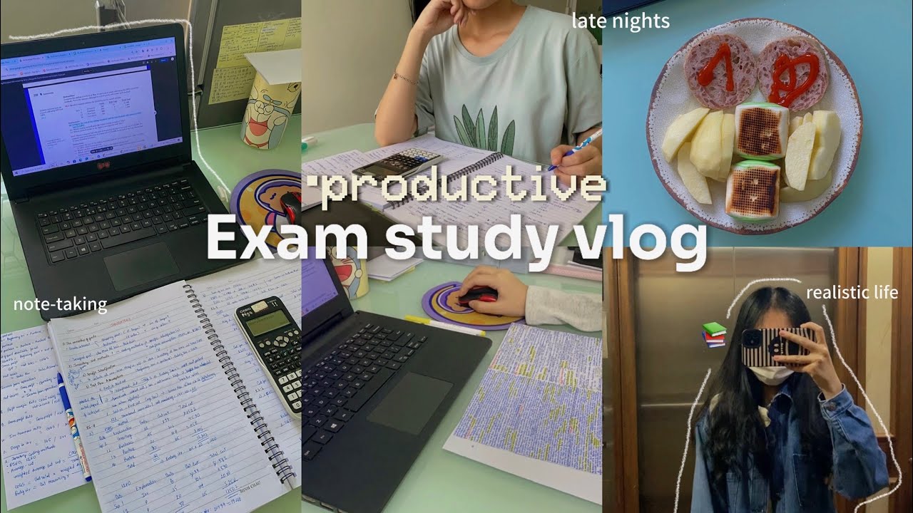 FINALS VLOG📔˚| intense Study, late nights, lots of note-taking & realistic student life