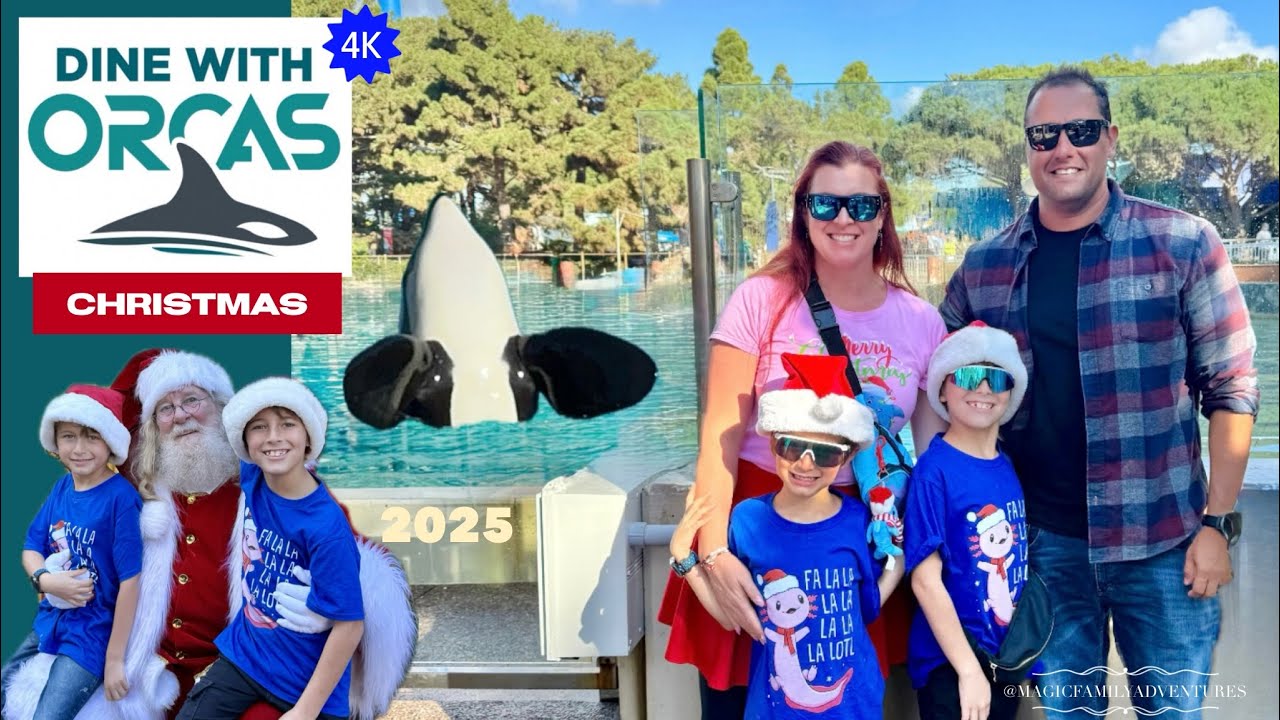 🍴DINE WITH THE ORCAS & Santa at SeaWorld San Diego🌊