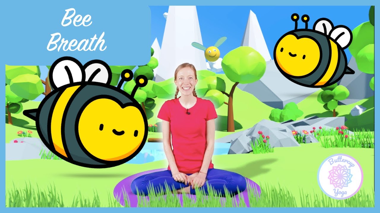 Bee Breath / Calming Breathing Exercise / Buttercup Yoga / Yoga for Kids