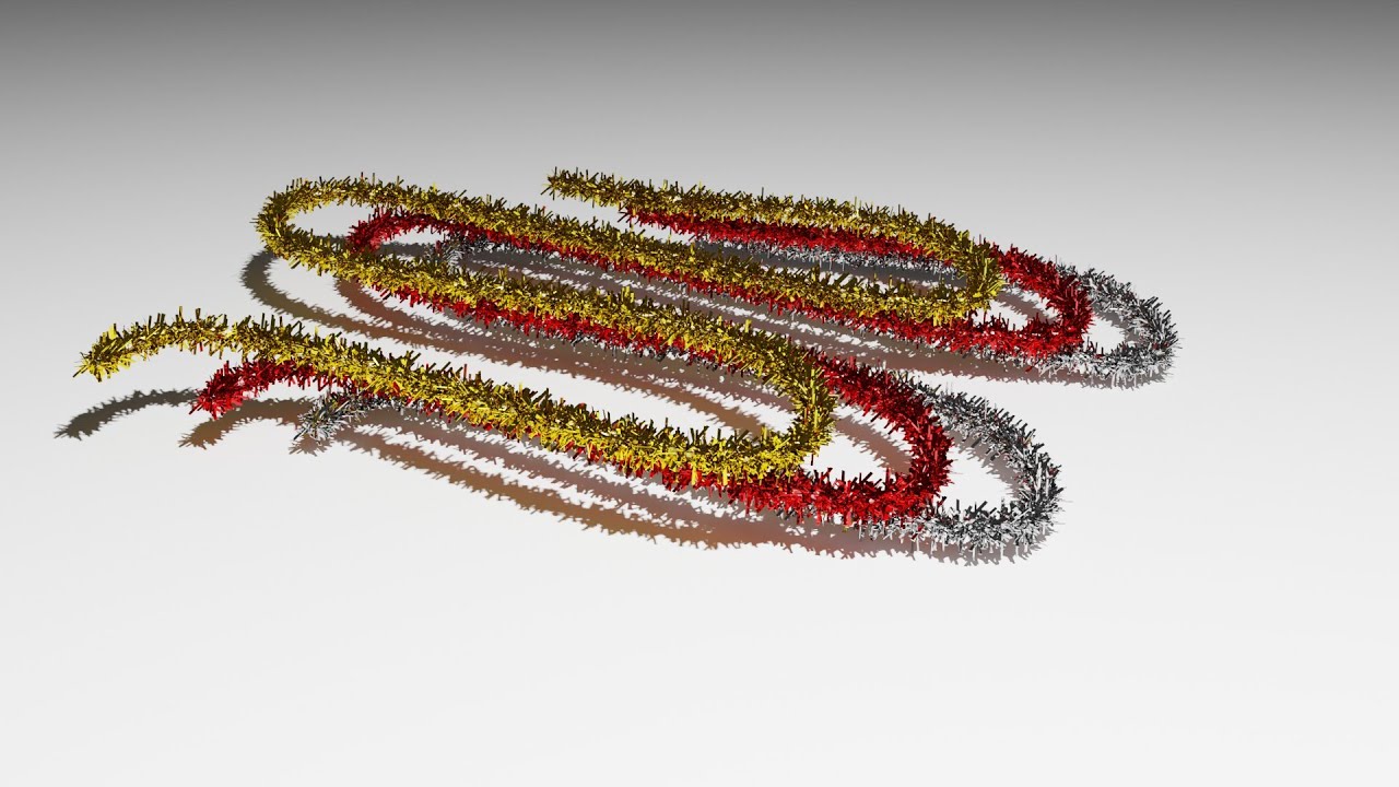 Blender Tutorial Geometry Nodes Christmas Tinsel Garland #3dmodeling  #blender #3dart #christmas