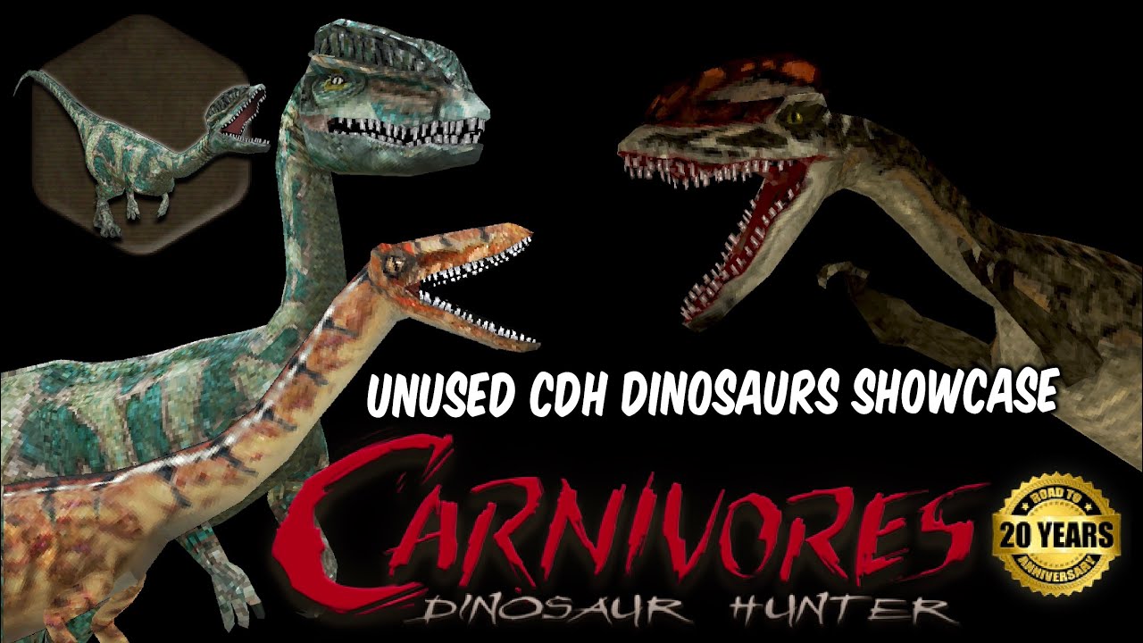 All unused carnivores dinosaur Hunter creatures! Animation showcase. Dilophosaurus and coelophysis