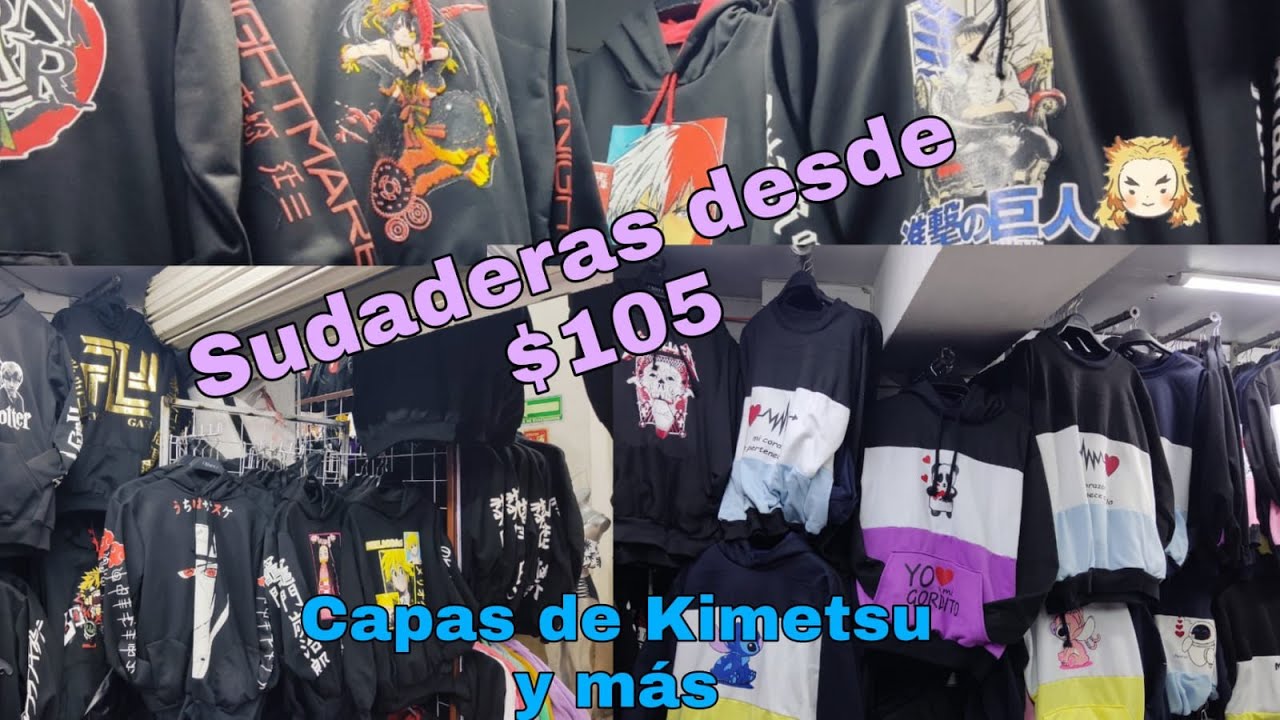 Sudaderas de rock y anime en $105, capas de personajes desde $160 y más! // Recorrido Modas Meche