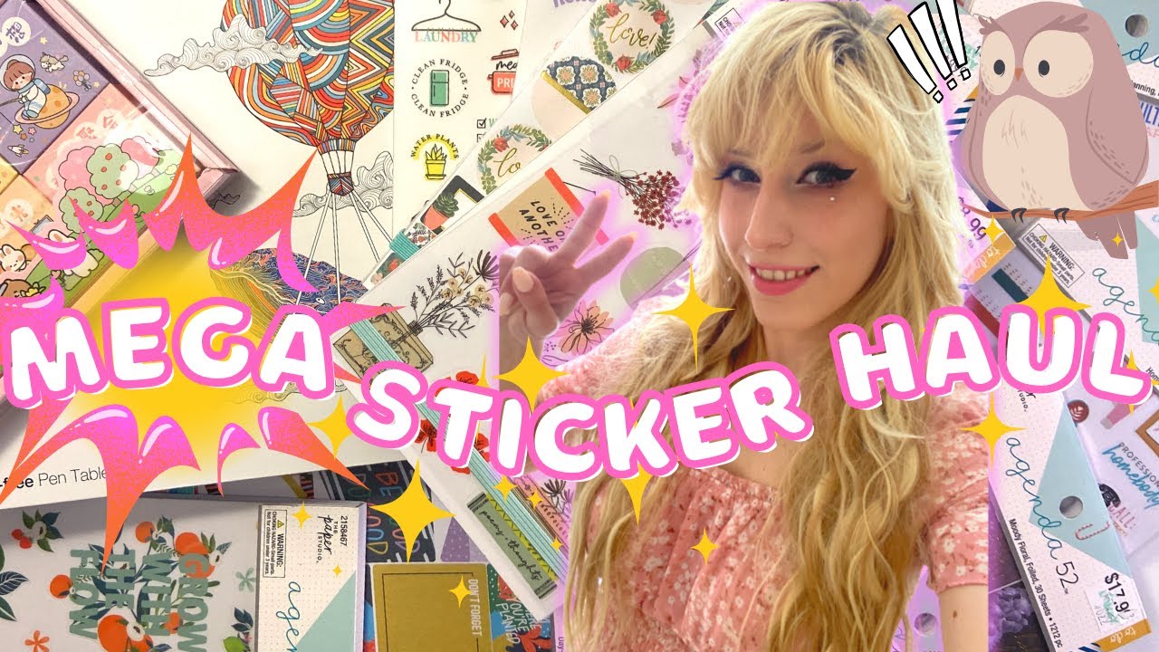 $5 STICKER BOOKS!? You Won't Believe How Many Stickers! Hobby Lobby And Amazon Haul