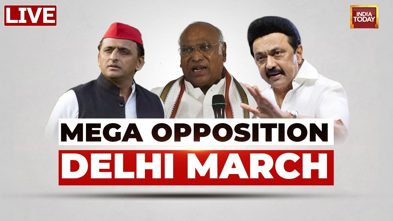 LIVE: Opposition Leaders March To ED Office | Opposition Stir Over 'Misuse Of Agencies'