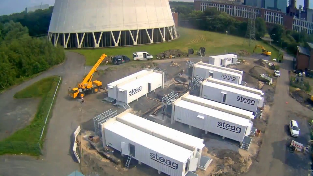 Zeitraffer Video vom Aufbau des STEAG Gro&szlig;batterie-Systems