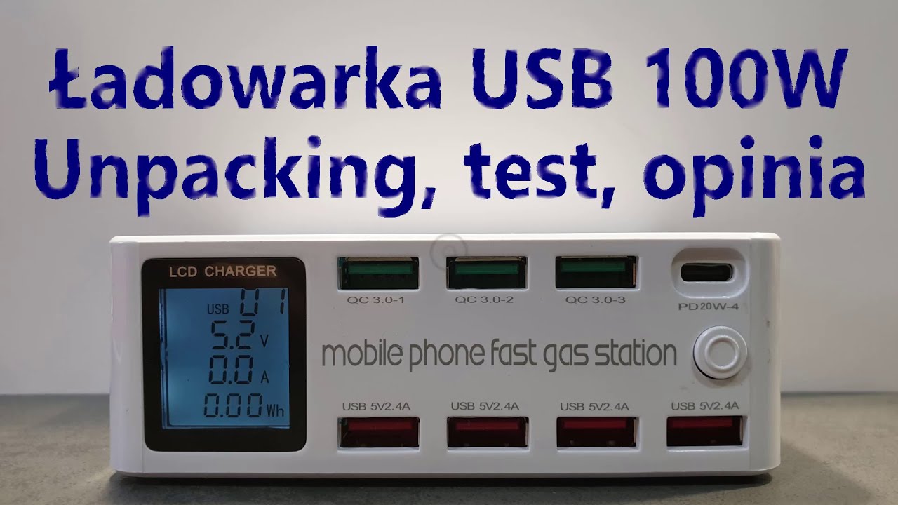 Tania ładowarka z Aliexpress USB QC3 8 port&oacute;w 100W. Czy coś warta?? Sprawdzamy