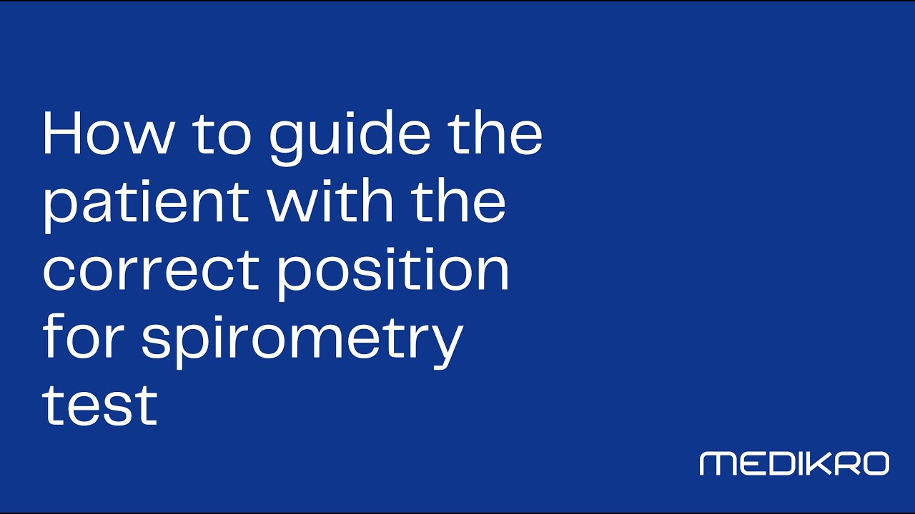 How to guide the patient with the correct blowing position (when/while performing spirometry tests)