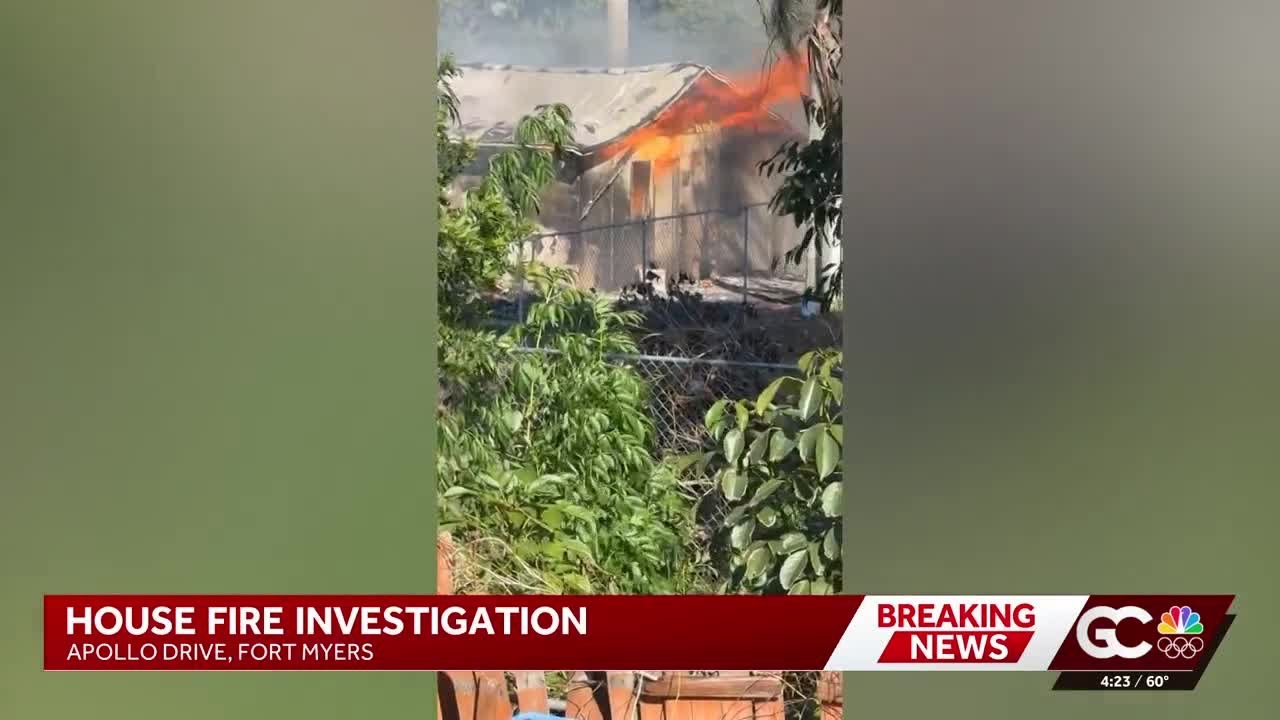 Crews respond to fire on Apollo Drive in Lee County
