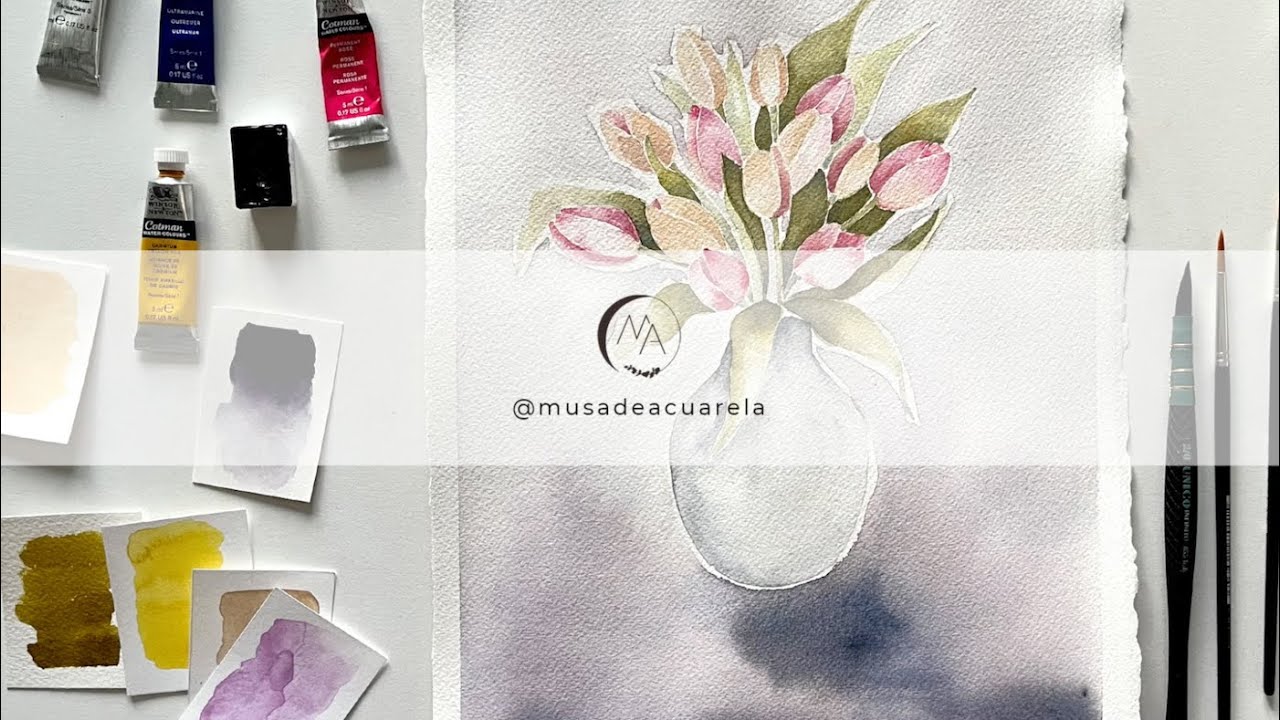 Cómo pintar tulipanes en acuarela