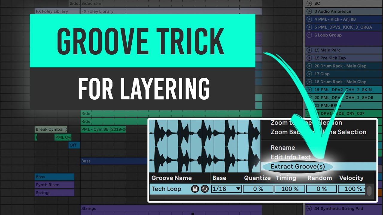 Extract Grooves Trick - Swing Consistency | Ableton Tutorial