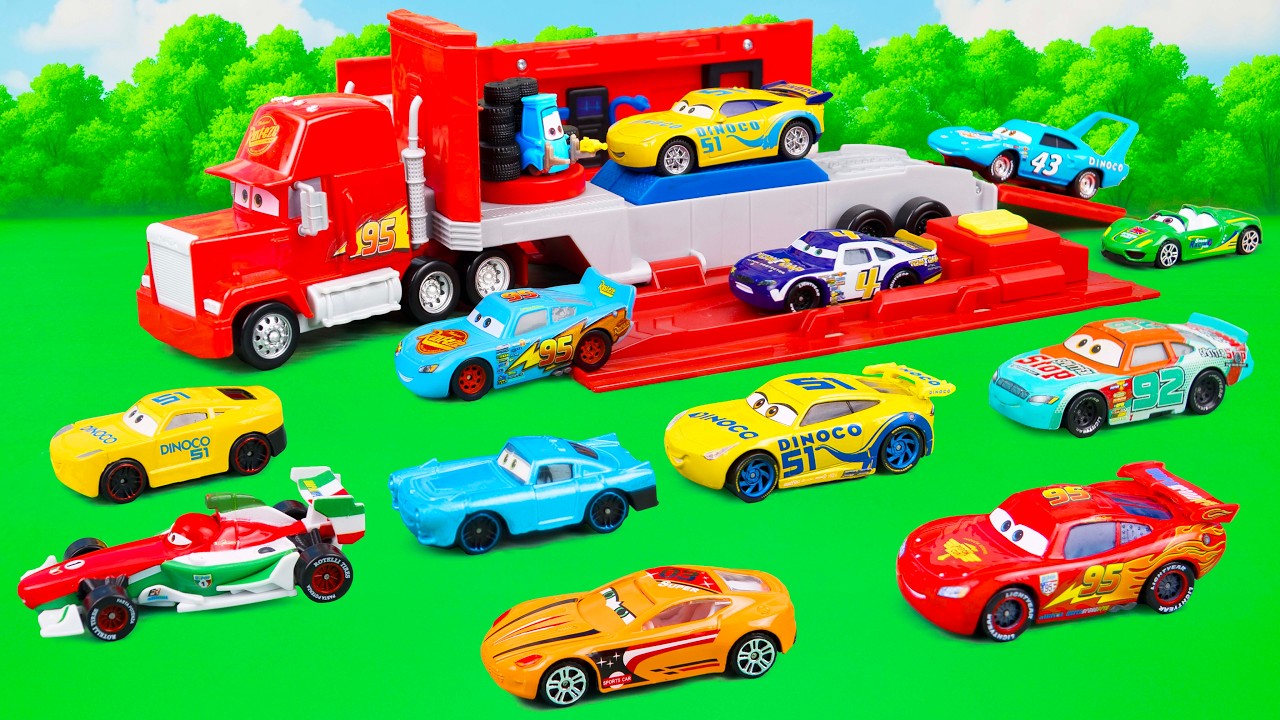 Disney Pixar Cars Unboxing Review | Disney Pixar Cars Go Toy Truck Race Track | Lightning McQueen