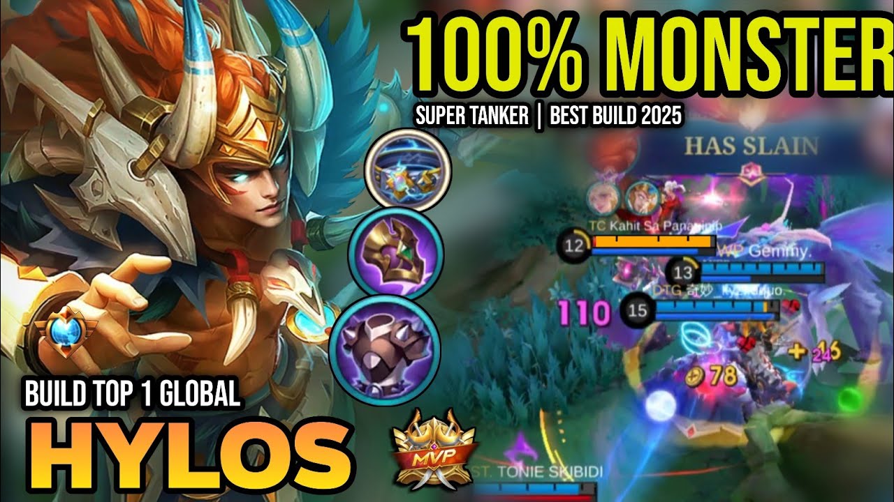 HYLOS BEST BUILD 2025 | BUILD TOP 1 GLOBAL HYLOS GAMEPLAY | MOBILE LEGENDS✓