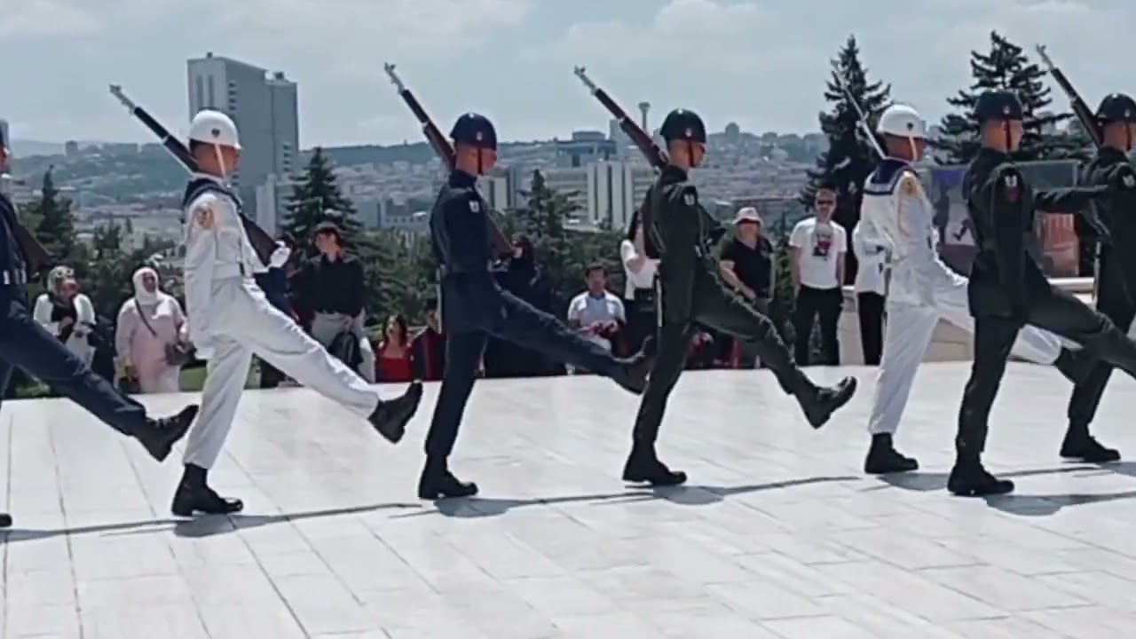 Ankara Turkey -  Changing Of The Guard Mausoleum