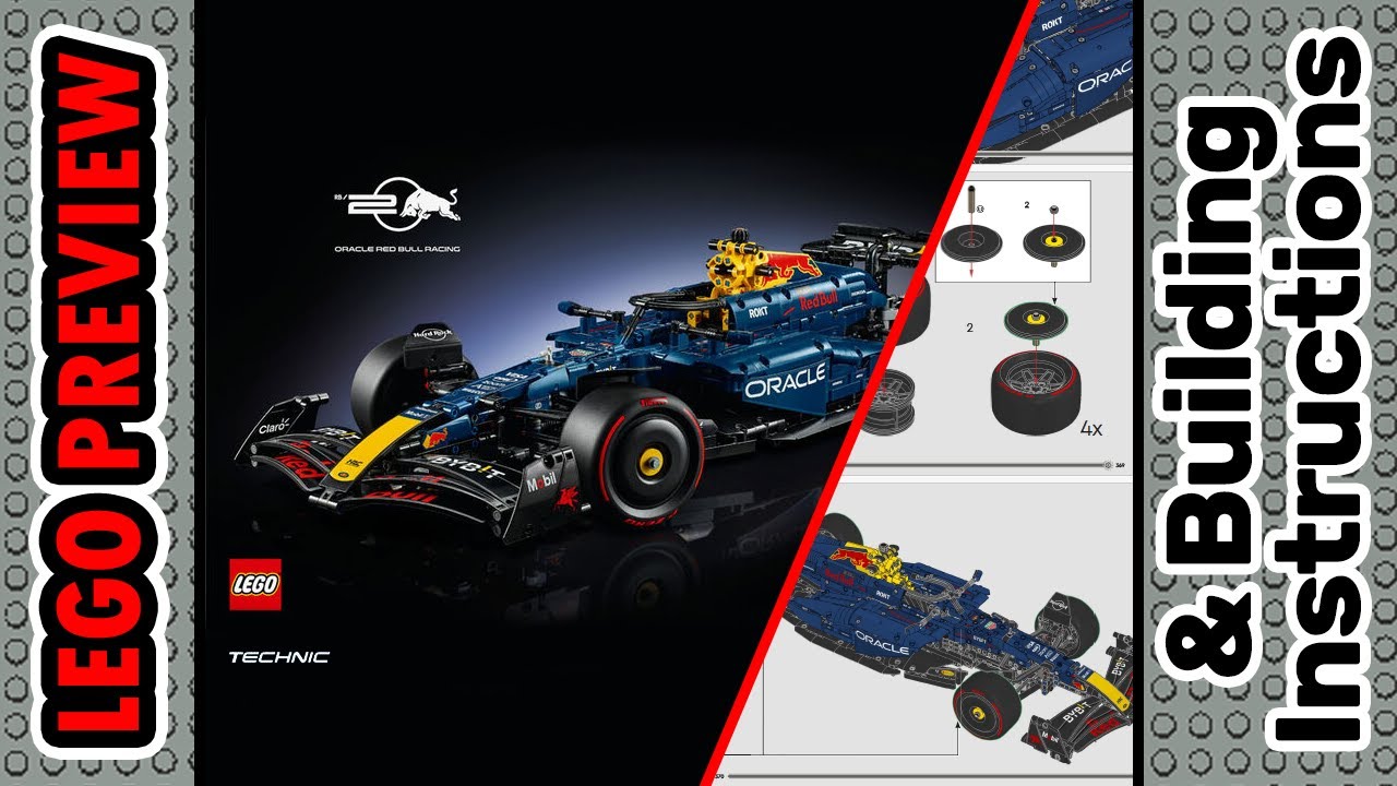 PREVIEW: 42206, LEGO Technic, Oracle Red Bull Racing RB20 F1 Car & Building Instructions! LEGO 2025