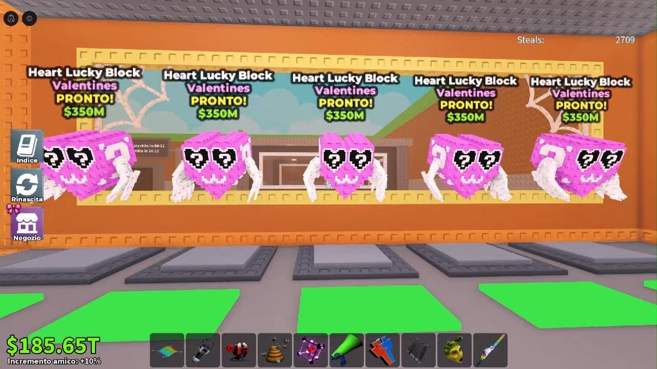 Roblox# 5 Heart lucky block!!!🥳🥳🥳