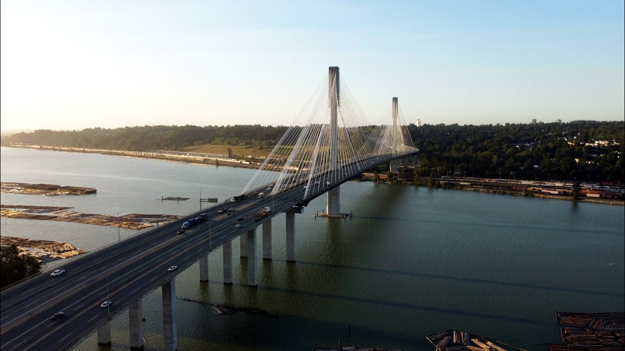 Port Mann Bridge 4K | Worlds Widest Bridge | Aerial View
