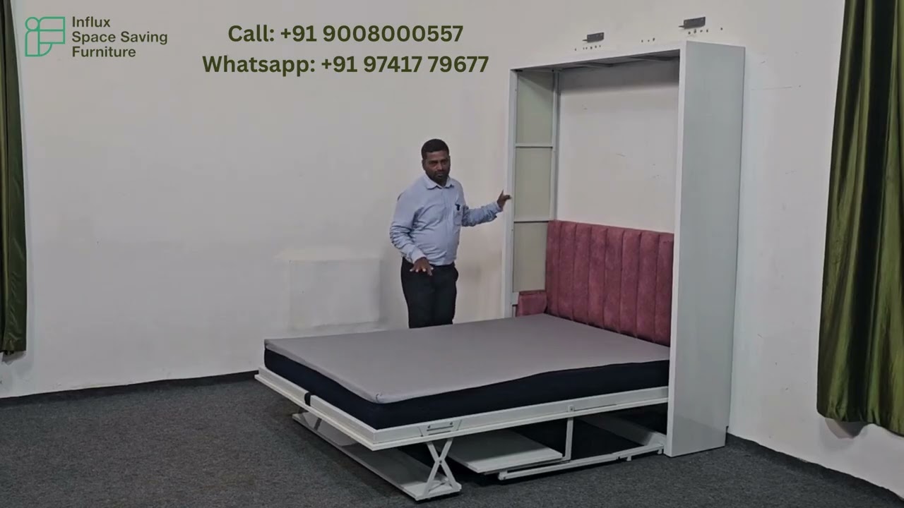 Wall Mounted Bed with Table | Space Saving Murphy Bed | Tamil