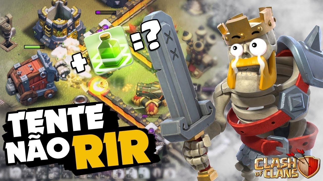 MEU DEUS KKK PENSA NUNS MULEQUE RUIM! DESAFIO ASSISTIR ATÉ O FINAL! PIORES ATAQUES DO CLASH OF CLANS