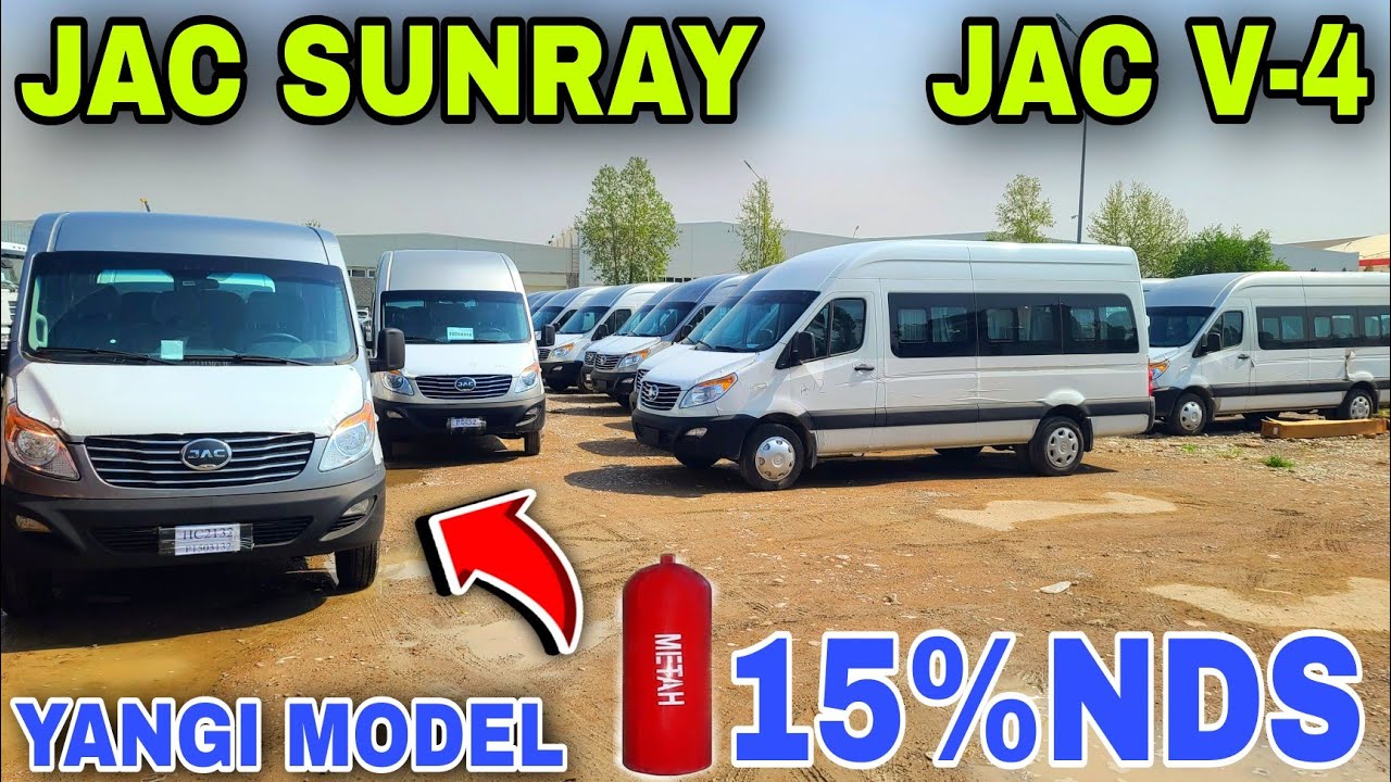 Jac Sunray Jac V-4 MikroAvtobuslar Yangi Partiyasi Yetib Keldi ChinaMotors Kanpaniyasiga Toshkentga