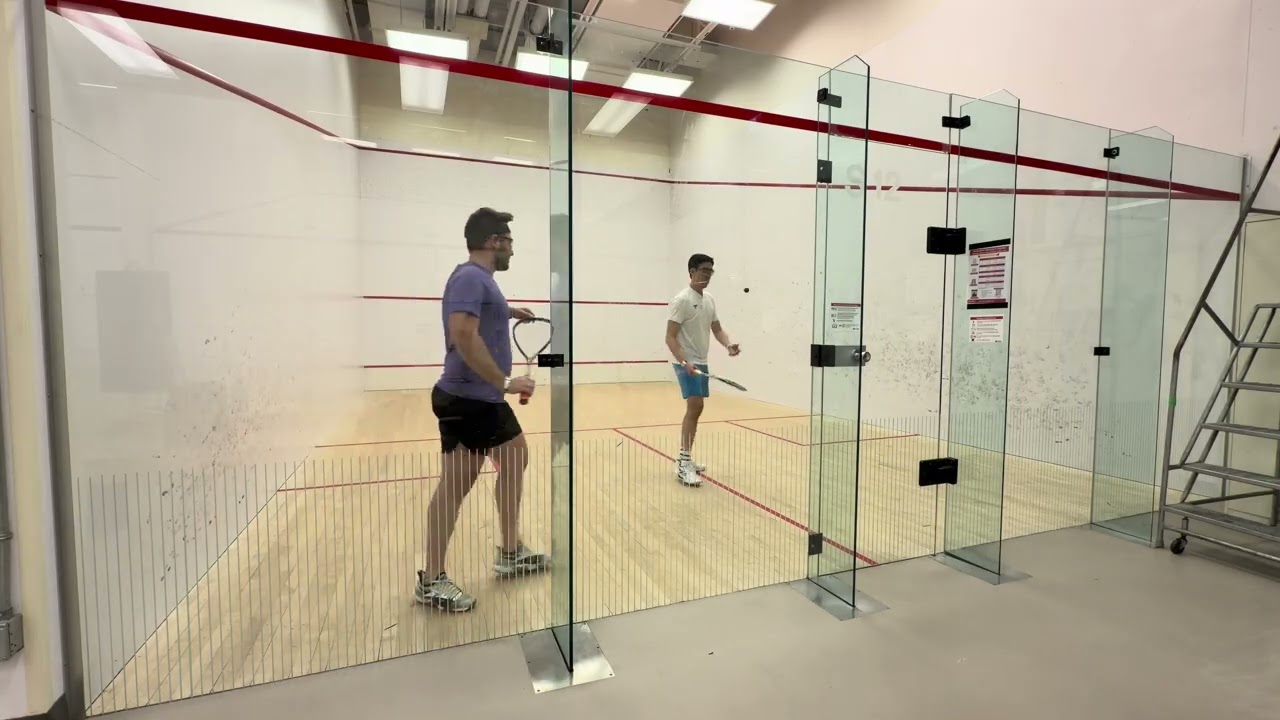 Squash - University of Calgary - Division 2 Box League - James vs Jonathan