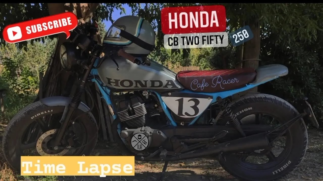 CAFE RACER TIME LAPSE BUILD (HONDA CB 250 TWO FIFTY) | VJB BUILD MOTOR