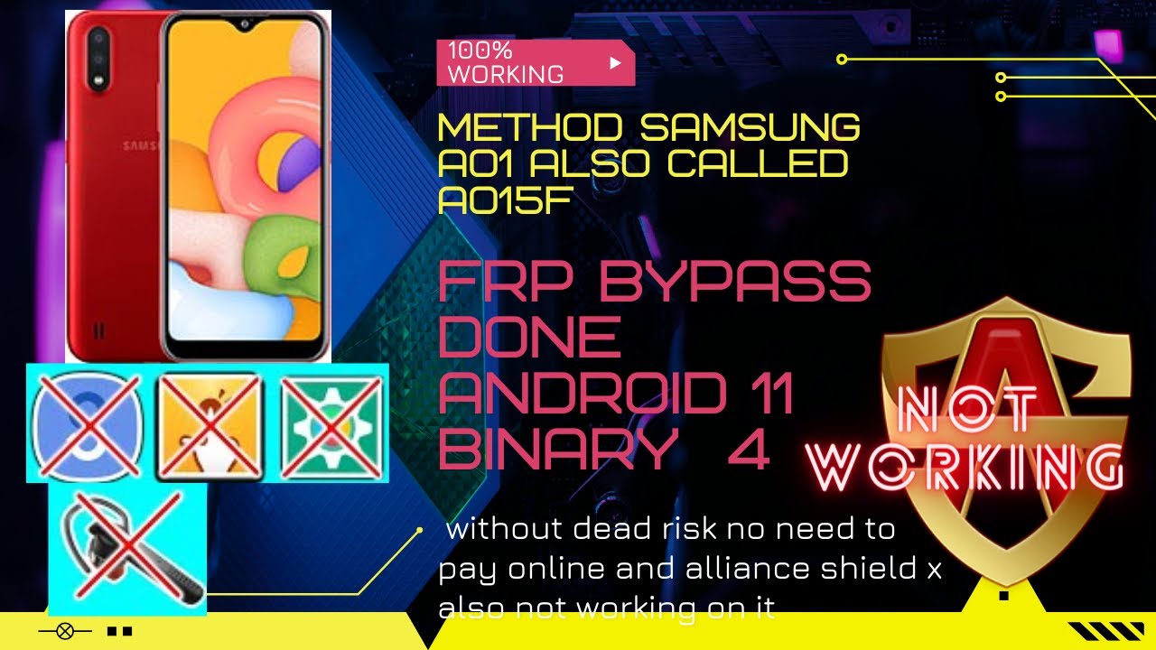 samsung a01f a015f android 11 u4 binary frp remove done free