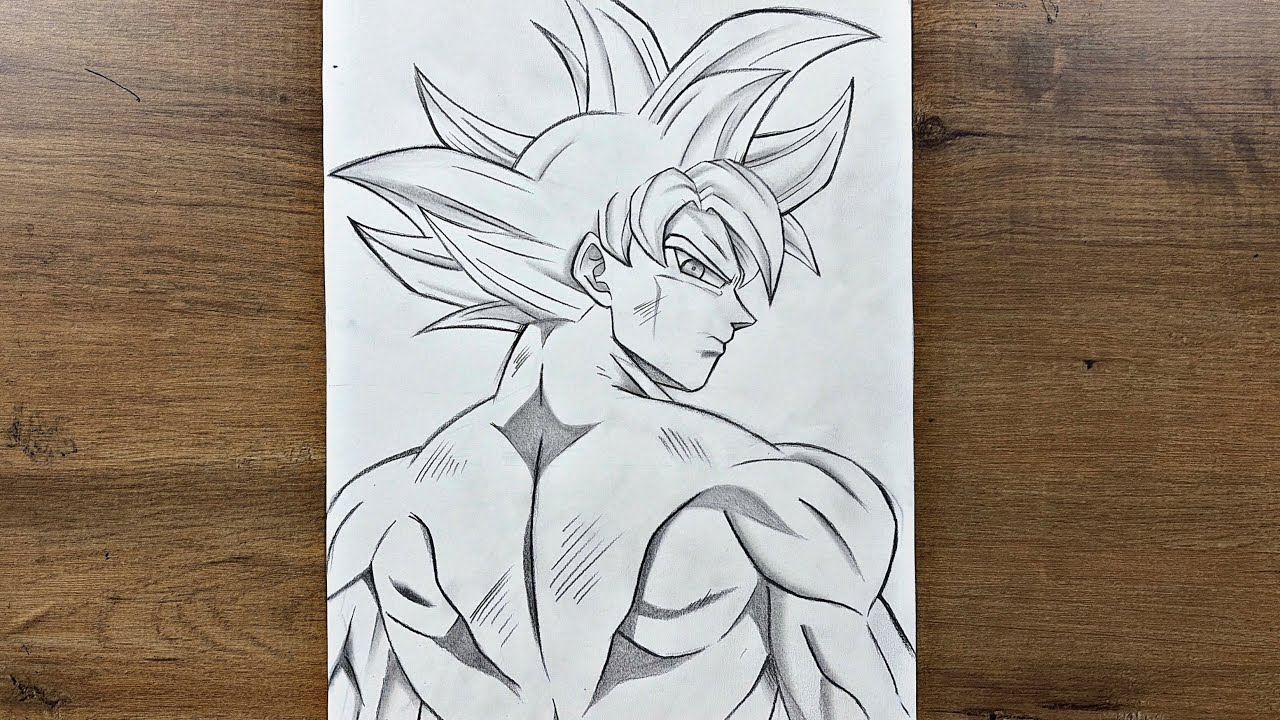 Как нарисовать Гоку шаг за шагом | Урок рисования эскизов по Dragon Ball Super