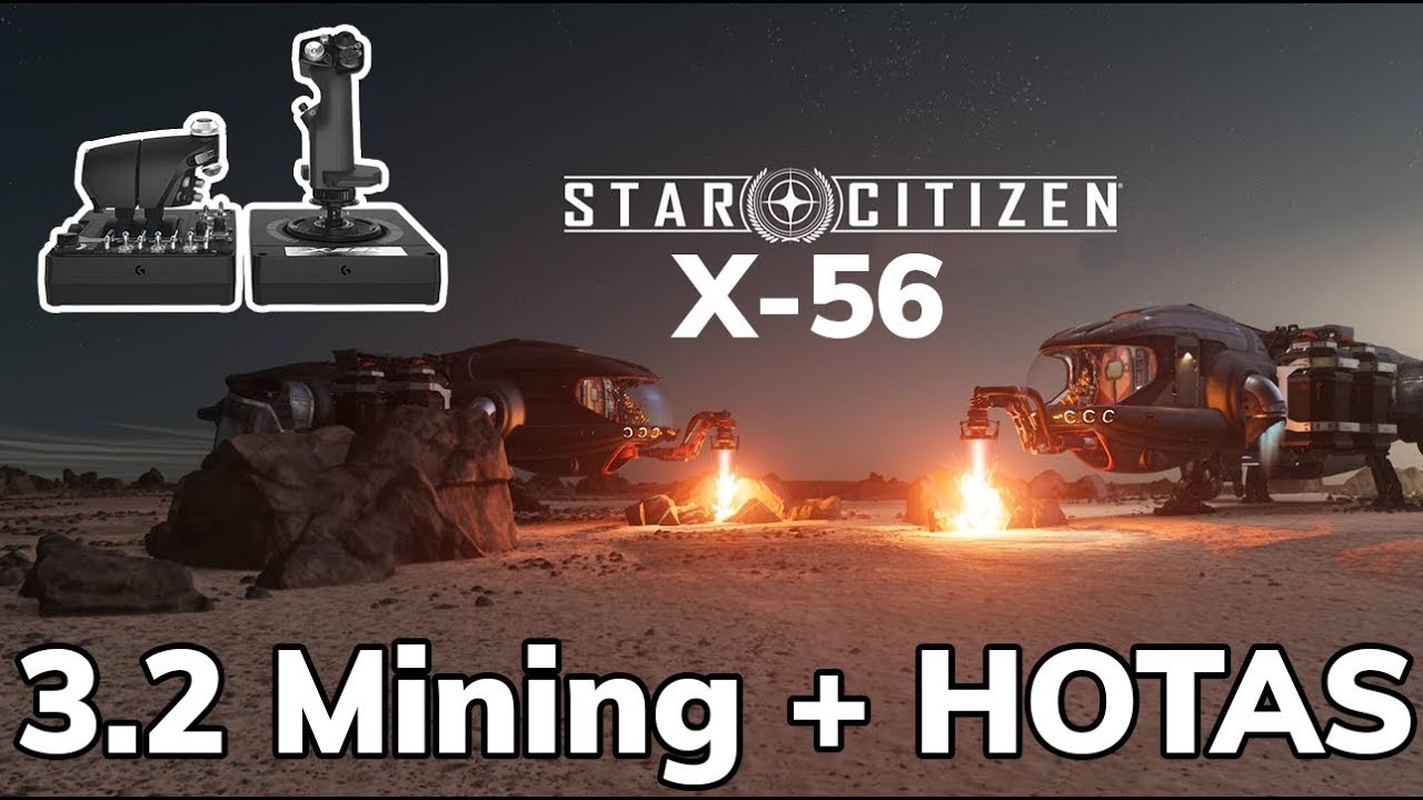 Star Citizen 3.2 - Mining with Logitech X56 Hotas (Ultrawide LG 34UC88-B)
