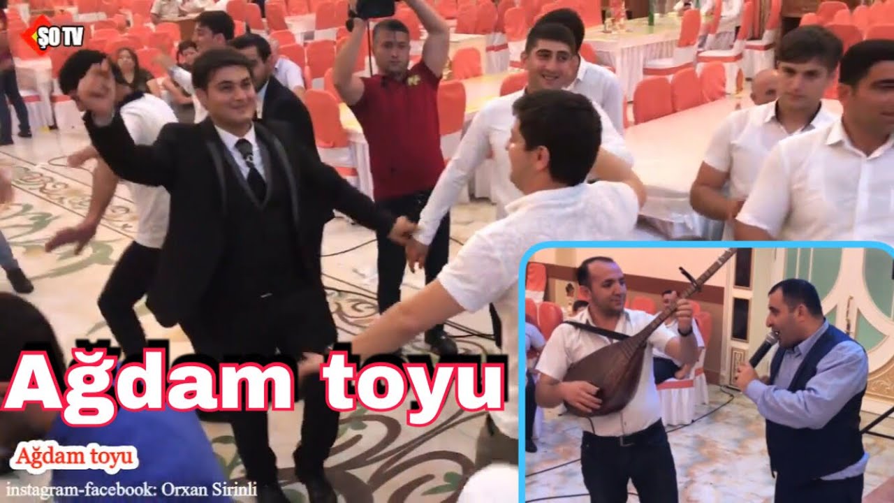 Bəyin dostlarından şıdırğı rəqs Yanıq Kərəmi - Ağdam Toyu