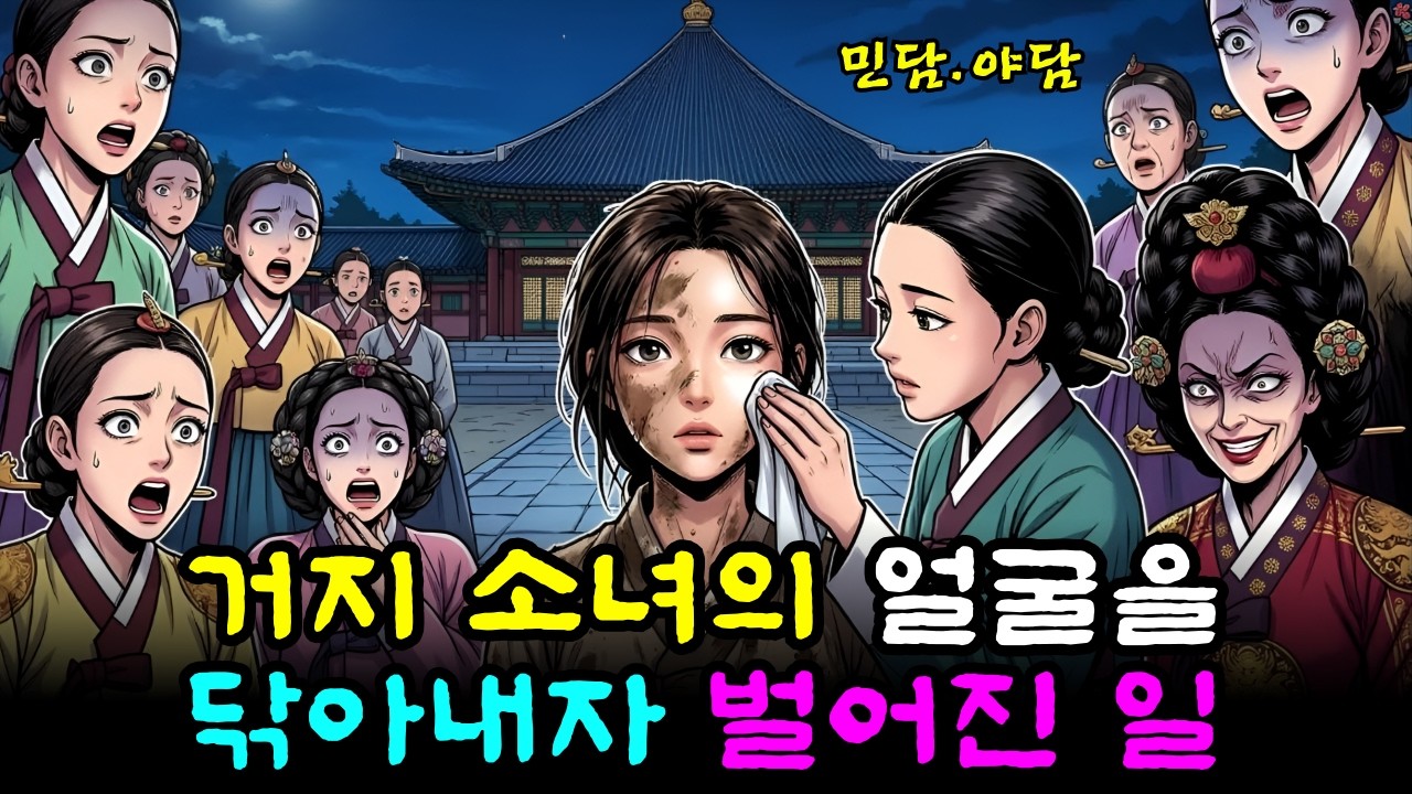 얼굴에 흙 바르고 종처럼 살던 소녀의 정체, 관상쟁이가 보고 벌떡 일어난 이유 #야담 #옛날이야기 #계모
