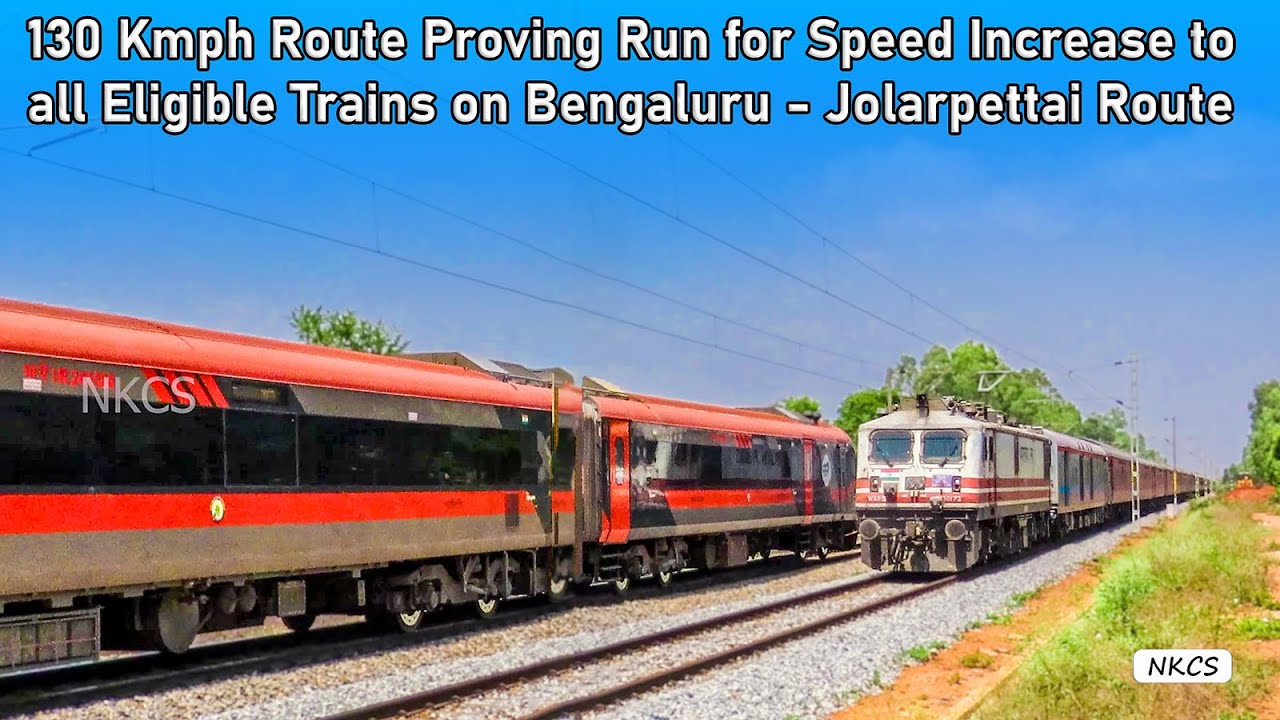 19 in 1 Perfect Crossing of Speeding Electric Trains | Bengaluru Chennai Line | 130 Kmph RPR Trial !
