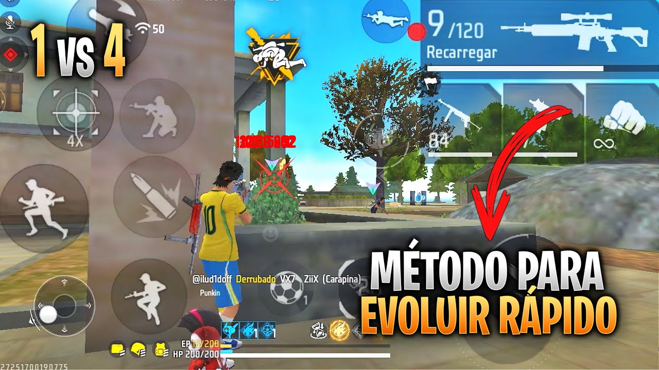 DICAS DE COMO EVOLUIR R&Aacute;PIDO NO FREE FIRE!!! MELHOR M&Eacute;TODO 