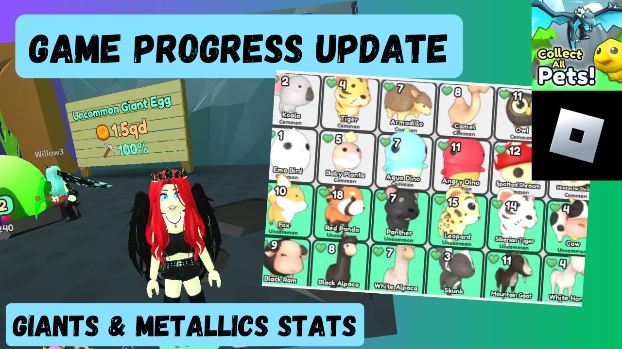 Advancing with Giants and Mets! Progress update -  Collect All Pets - Roblox