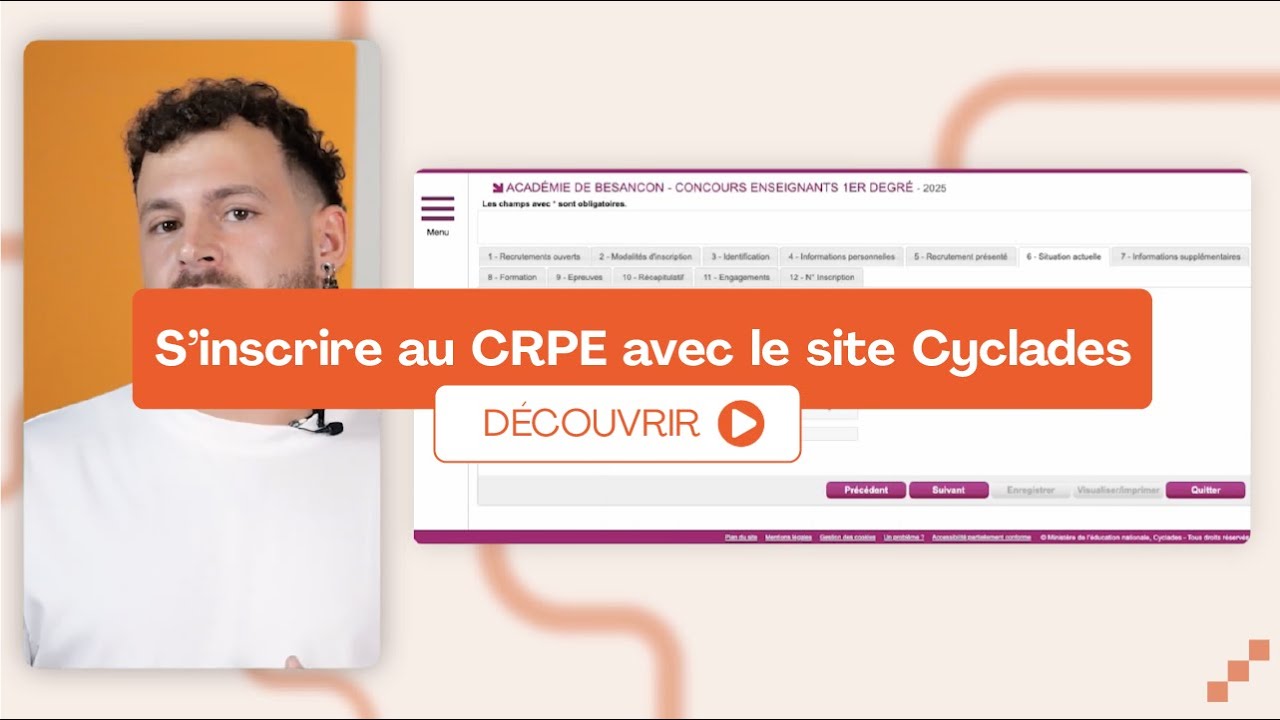 Comment s'inscrire au CRPE - Cyclades