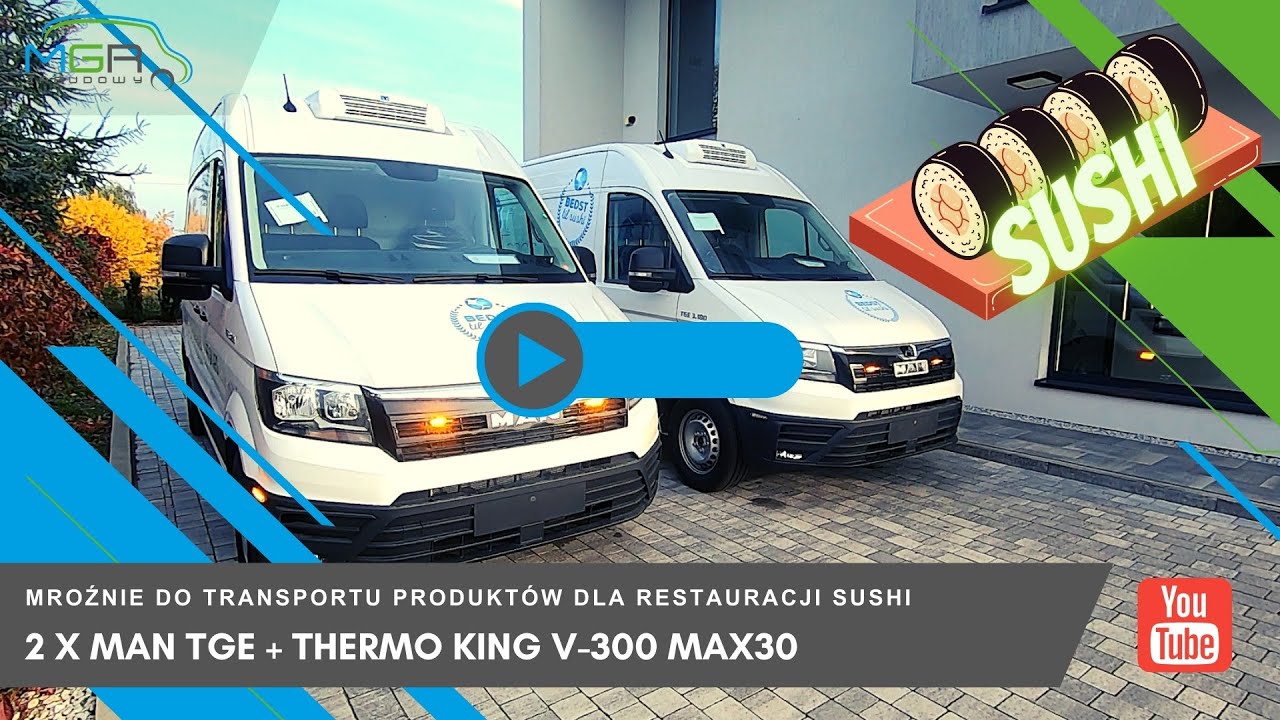 MGR-Zabudowy- Mroźnia (izoterma) do -20 stopni MAN TGE 2022 dla branży SUSHI