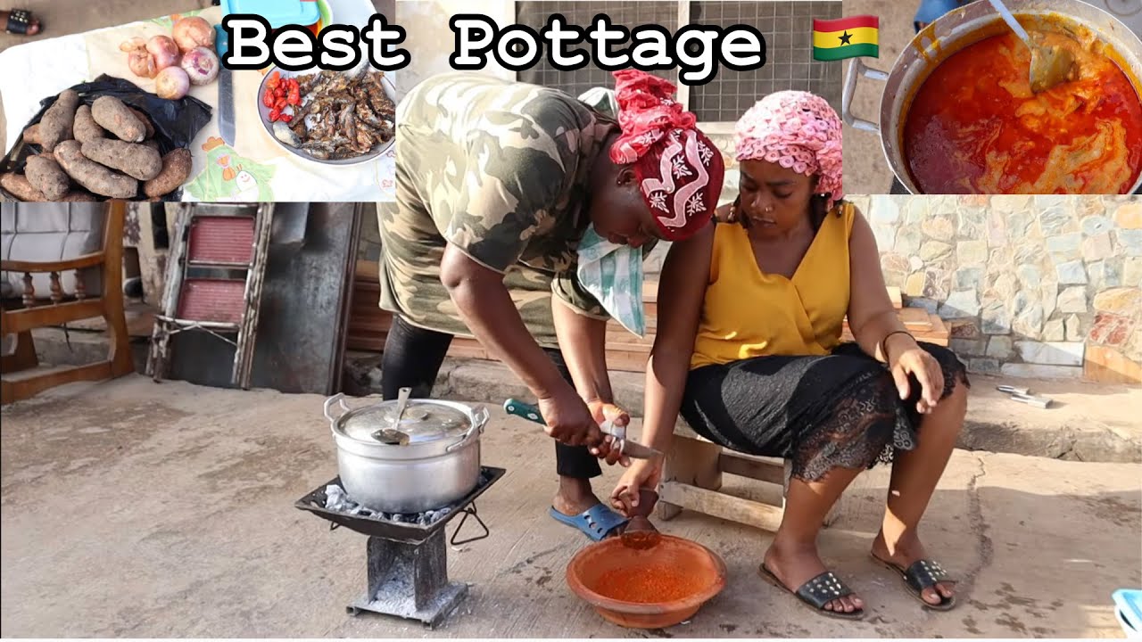 How to COOK Ghana&rsquo;s Most Popular COCOYAM POTTAGE|| NUHUU || Sunyani West Africa