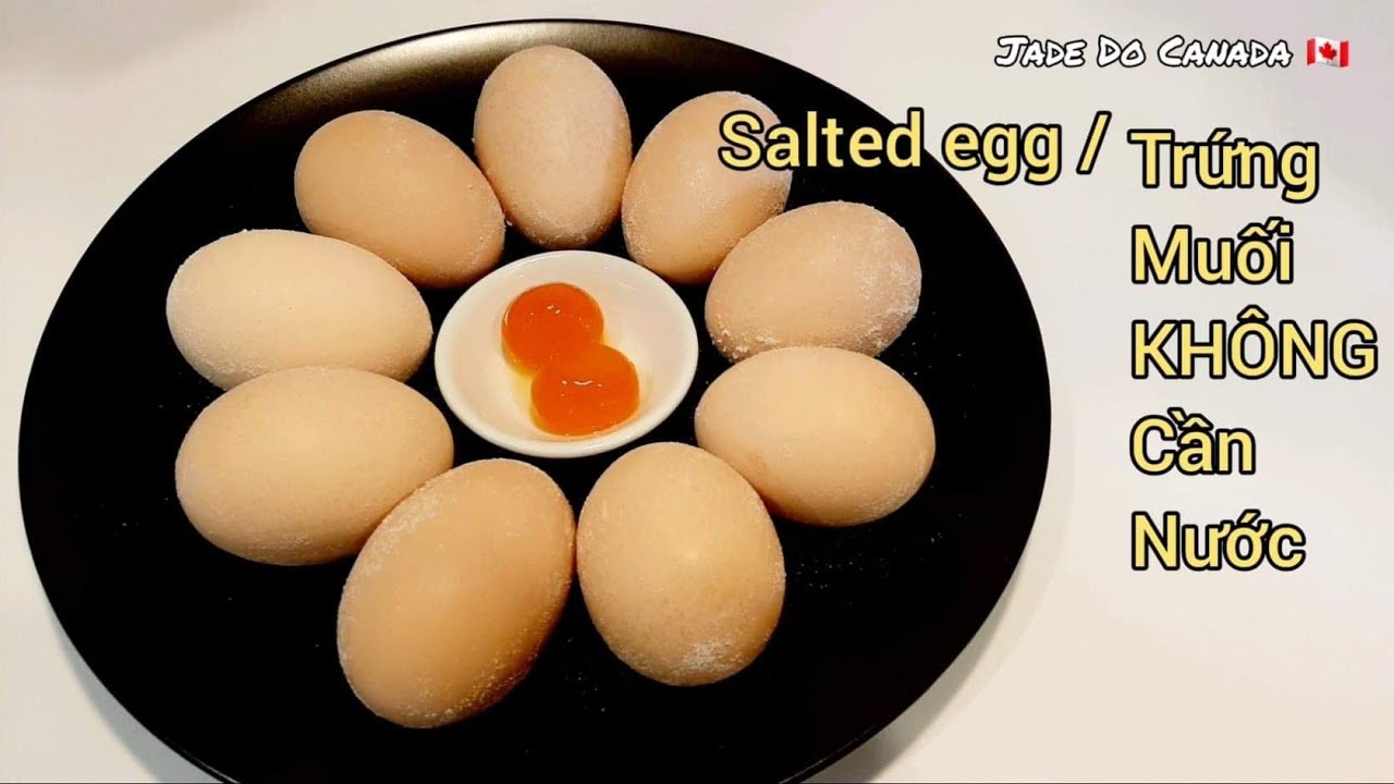 🇨🇦 Trứng muối không cần nước, không mặn như muối nước.[ENG SUB] salted egg.