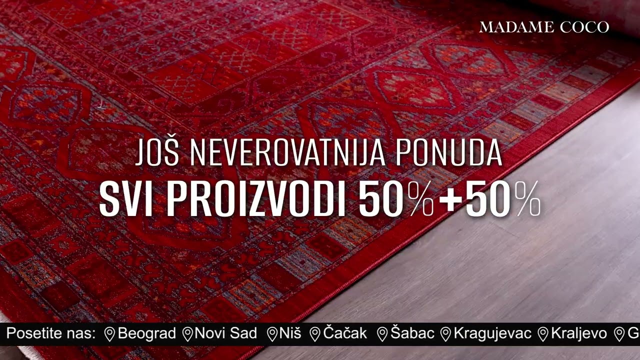50%+50% na SVE PROIZVODE | Najveća ponuda godine!