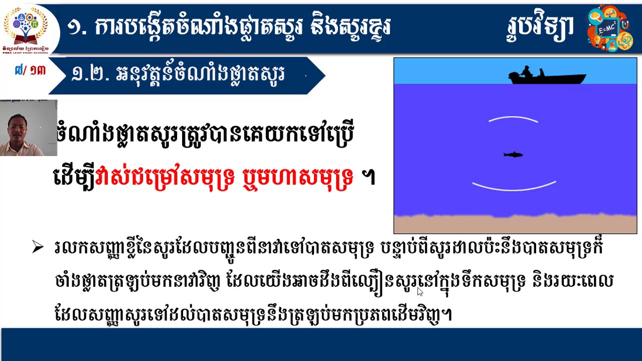 #រូបវិទ្យាថ្នាក់ទី៨#ជំពូក៦#មេរៀនទី៣ចំណាំងផ្លាតសូរនិងសូរខ្ទរ