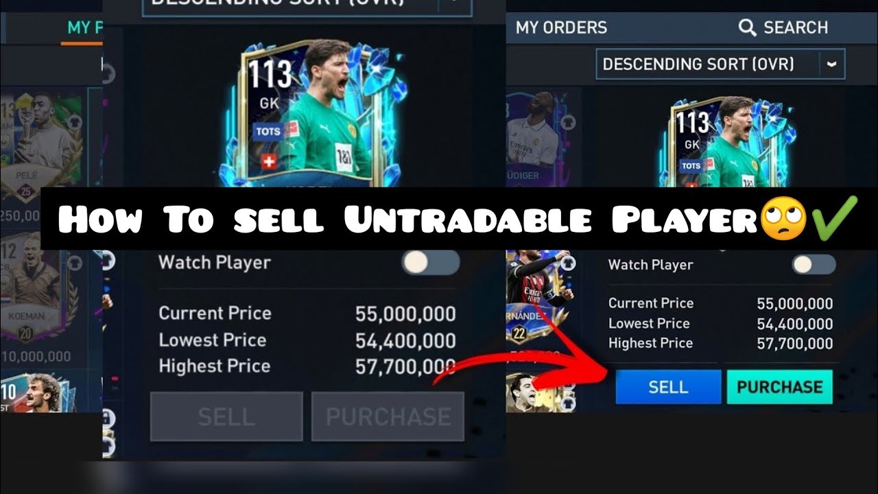 How to sell Untradable Player In FIFA Mobile @RkReddy @Stopde @jebfifa @fcbrown2.0