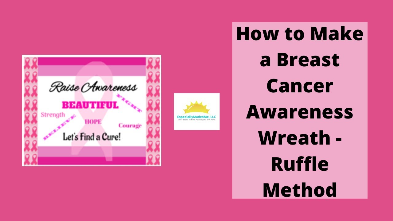 How to Make a Breast Cancer Awareness Wreath - Ruffle Method