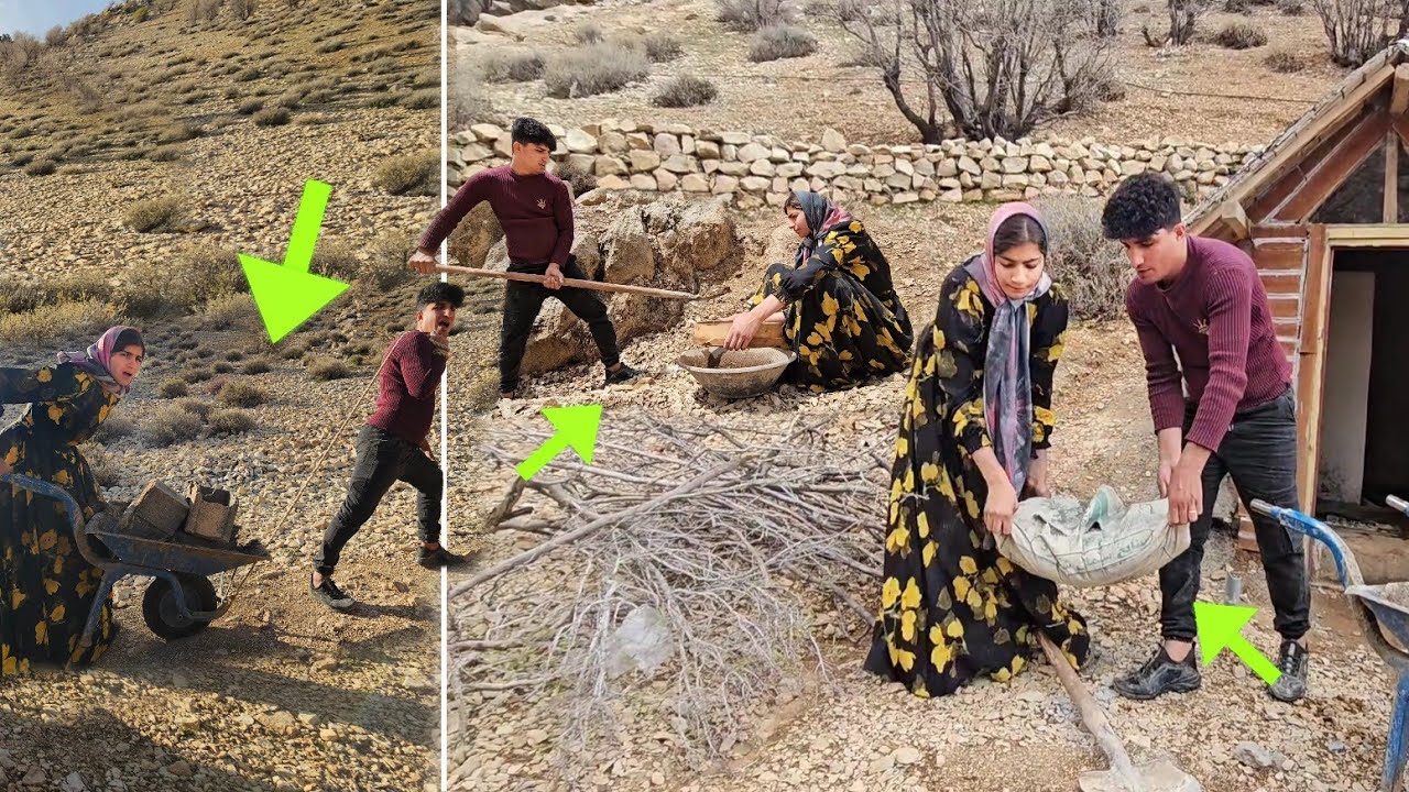 Mina&rsquo;s Love & Ismail&rsquo;s Strength: A Nomadic Shelter Built with Bare Hands ❤️🧱
