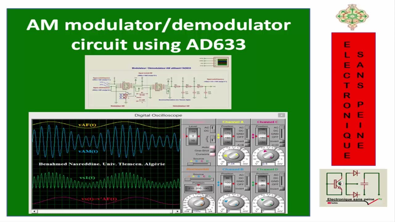 A 97 : AM modulator/demodulator circuit using AD633