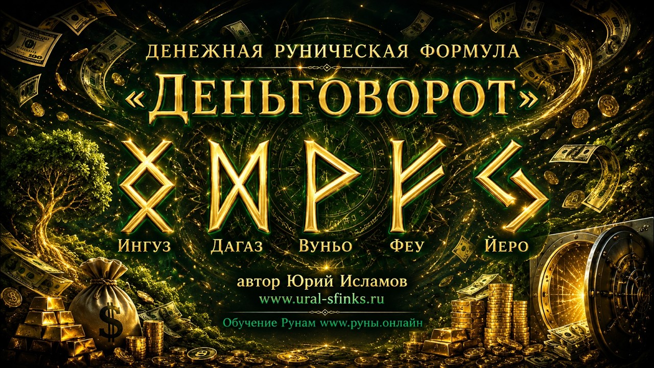 Деньговорот. Руны для Денег. Денежный Рунический Став на Прибыль и Исполнение Финансовых Желаний