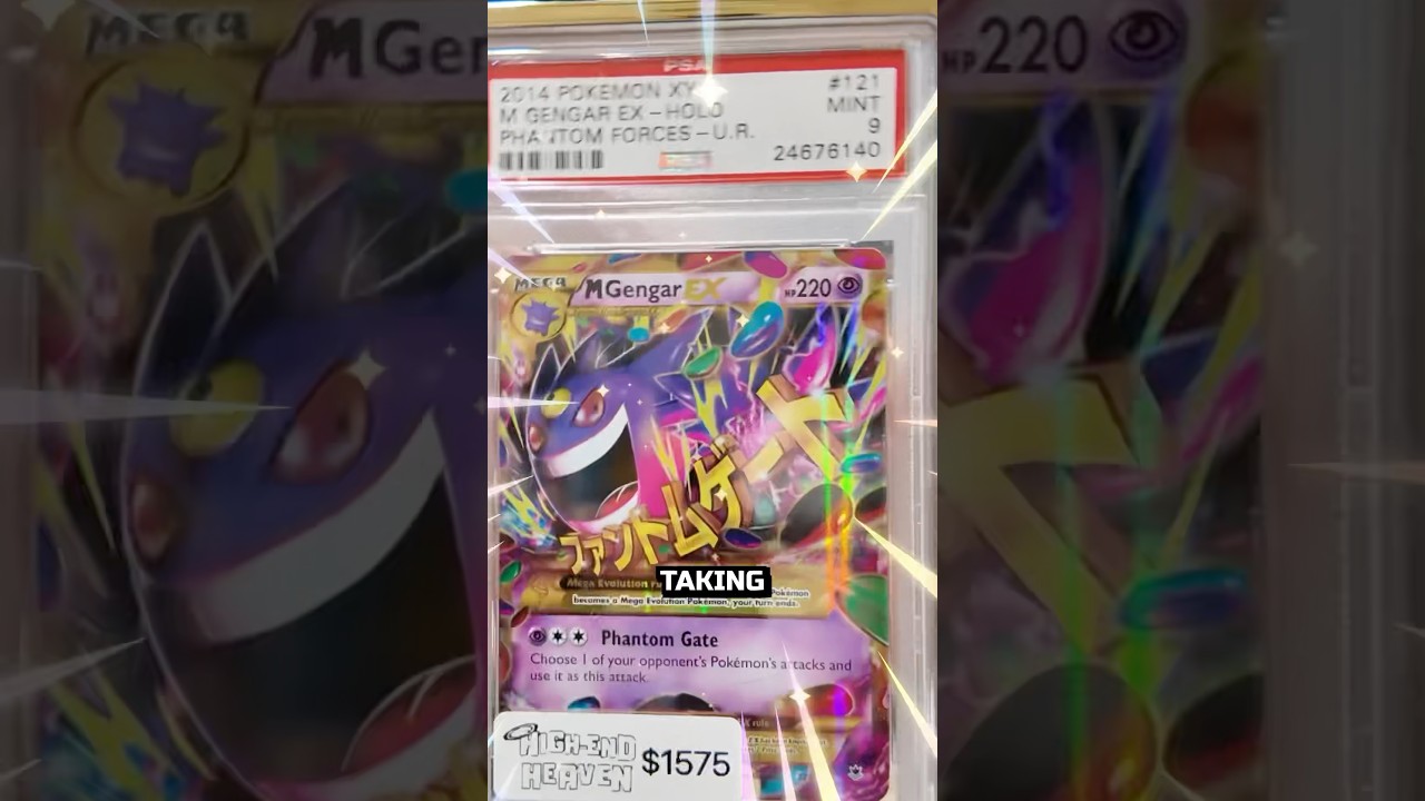 Trading my Mega Gengar EX PSA 9 🤩 #pokemon #pokemontcg #tcg #pokemoncards #vendorpov