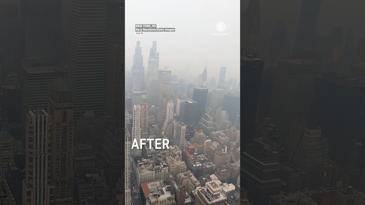 Wildfire Smoke Covers New York: Before and After Images
