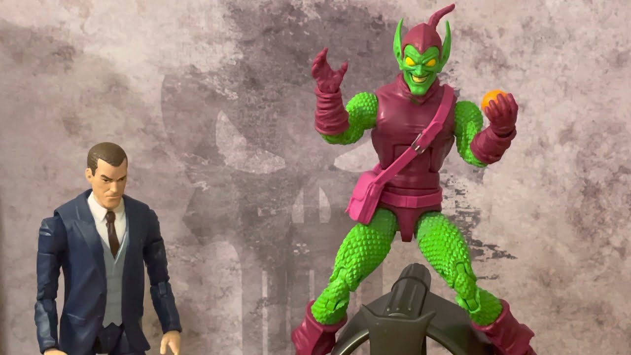 Marvel legends Custom Green goblin and Norman Osborn with Custom glider review