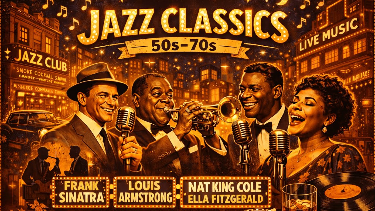 Best Old song Of The 50's 60's 70's: Frank Sinatra, Louis Armstrong, Nat King Cole🎷The Ultimate Jazz