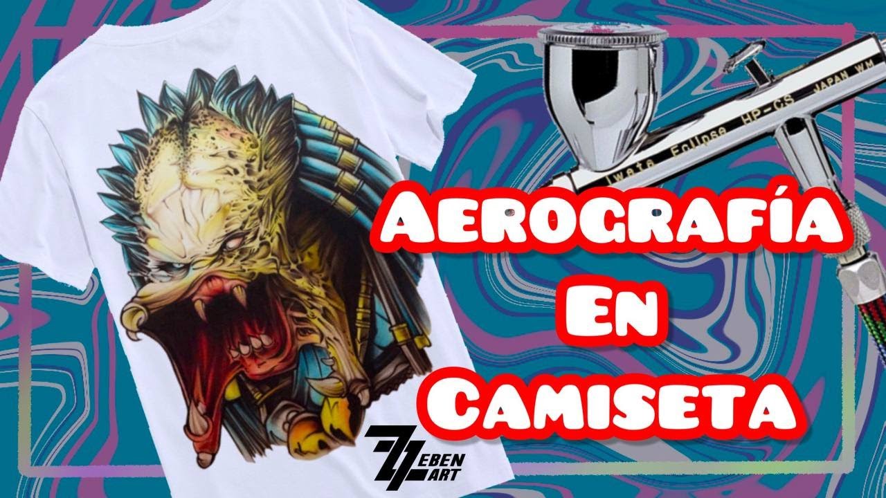 AEROGRAFIA en CAMISETA diseño de ( el depredador)